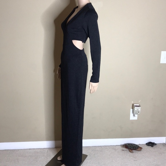 Express Dresses & Skirts - Express Long Black Dress Size 4 Lower Back Out